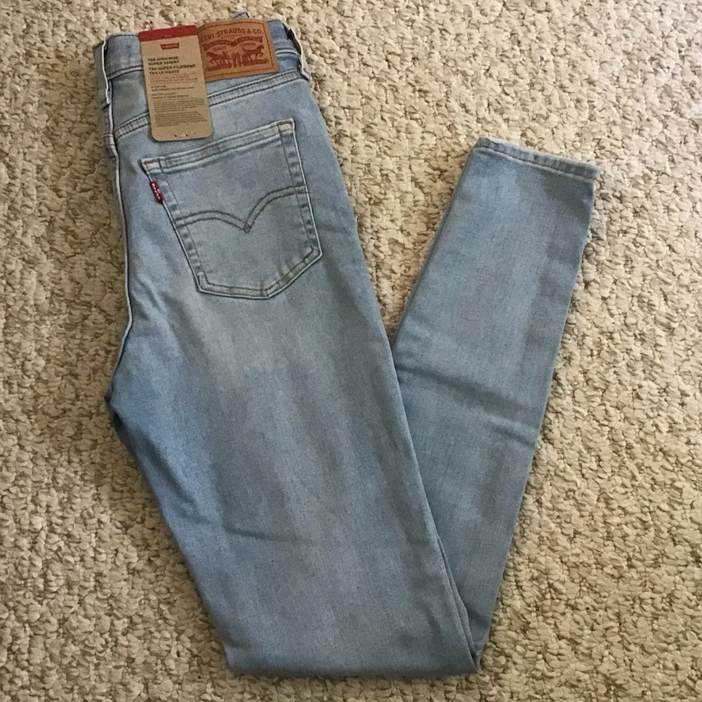 Levi's Women's 720 High-Rise Super Skinny Jeans Light Wash - Picture 5 of 8